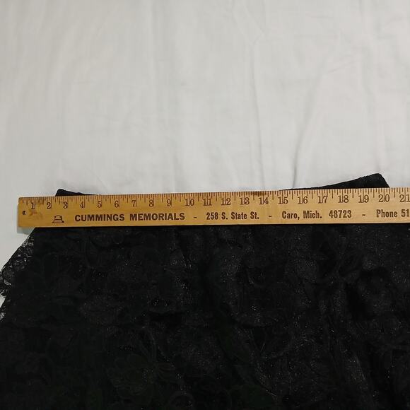 Sachin & Babi Black tiered lace mini skirt Designer XL measurements side-zip - Picture 11 of 13